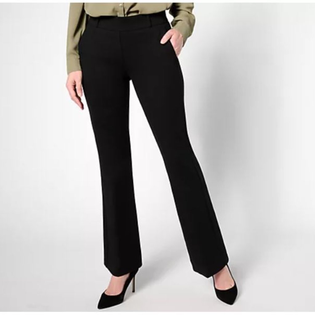 Nydj Pull On Flare Leg In Ponte - Black 1x